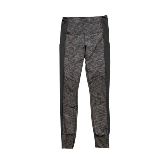 Athleta Leggings Womens XS Extra Small Gray Heather Excursion Hybrid Paneled - Picture 1 of 12